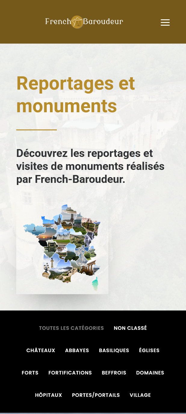 Version mobile French Baroudeur, les reportages sur les monuments