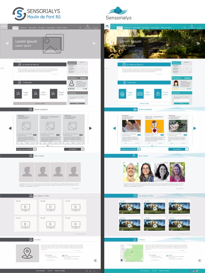 Exemple wireframe basse et haute definition